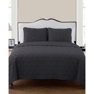 VCNY Home Kaleidoscope Geometric 3-Pc. Gray King Quilt Set